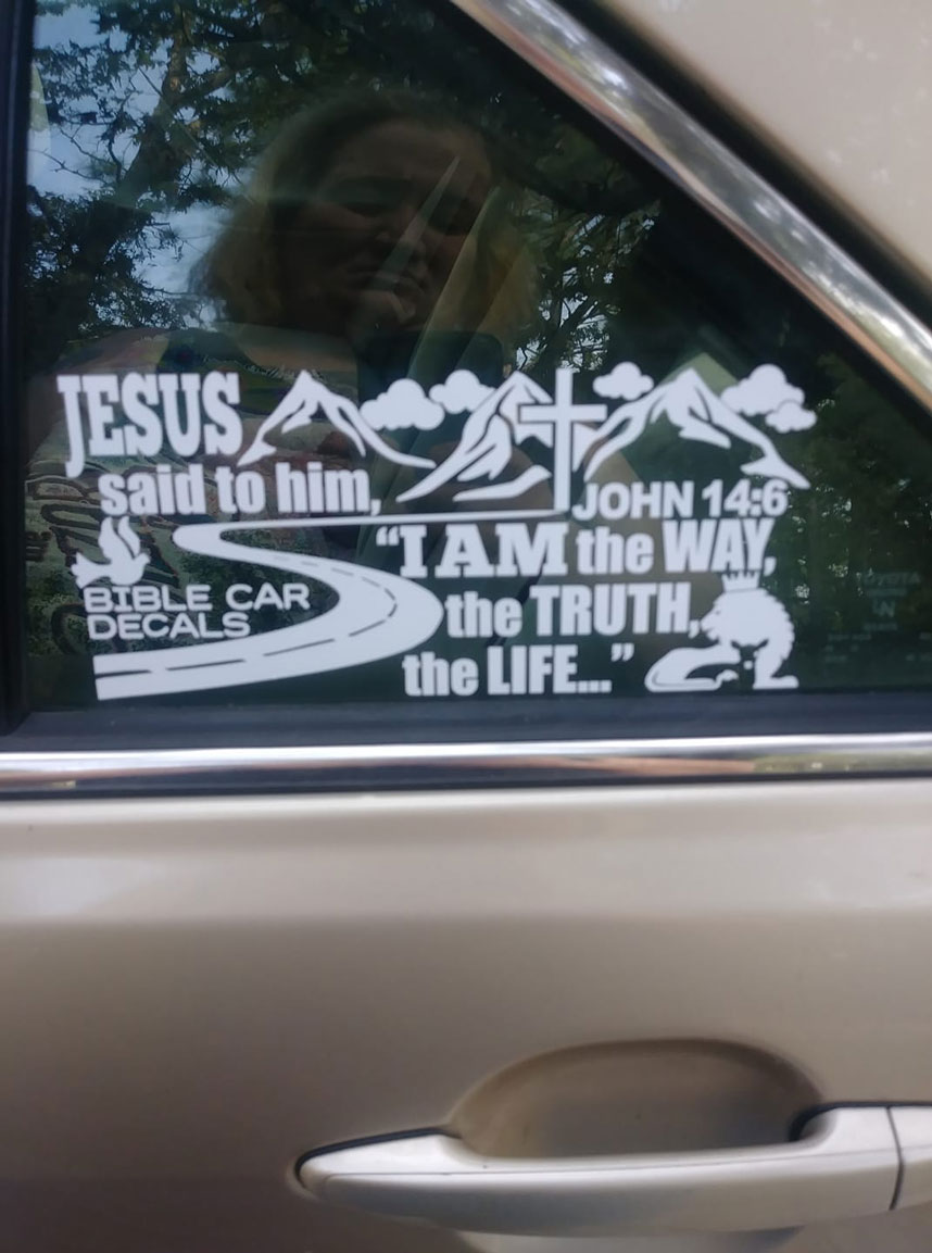 Bible Car Decal Testimonial
