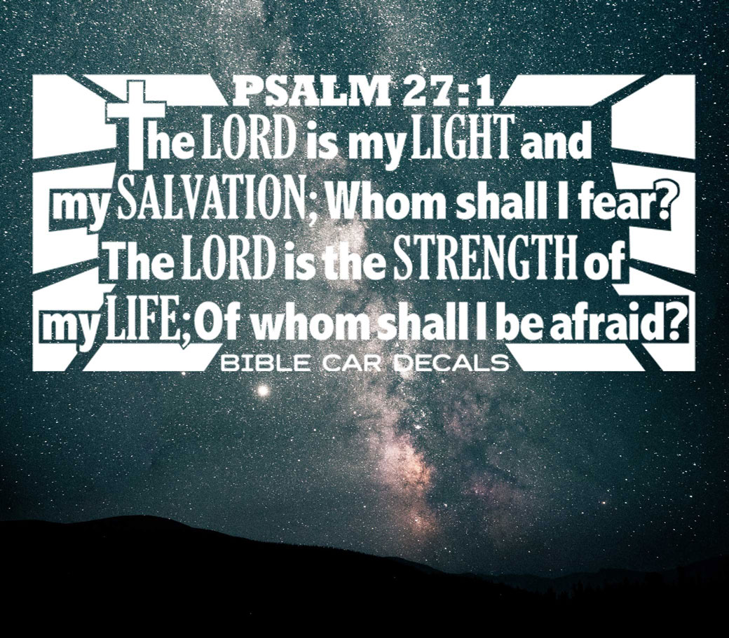 Bible Car Decals Psalm 27:1 Sky